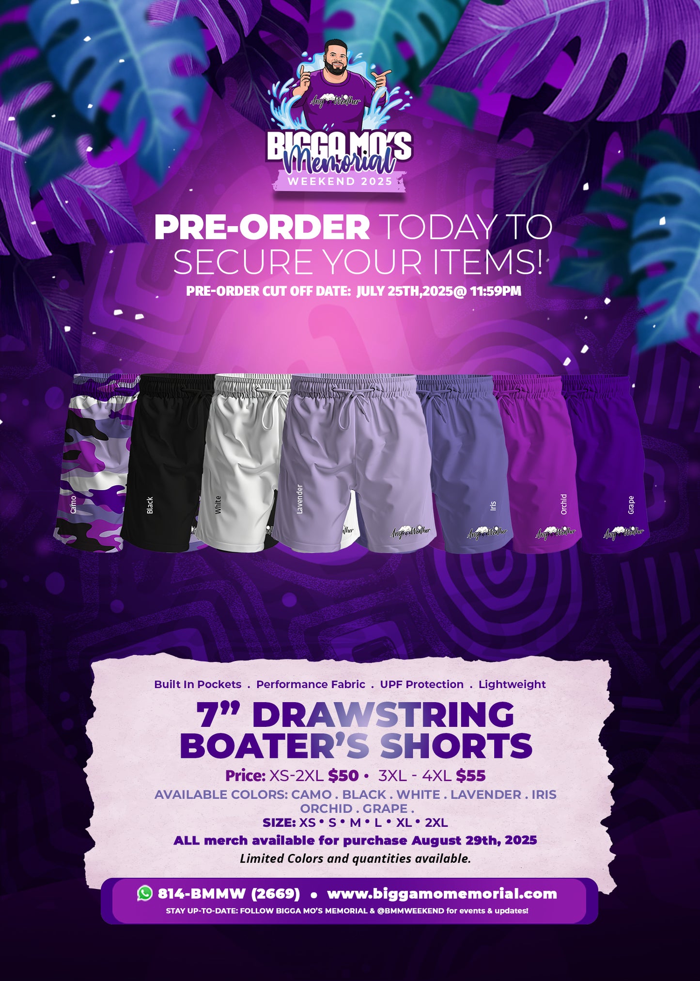 DRAWSTRING BOATER'S SHORTS - 6" INSEAM