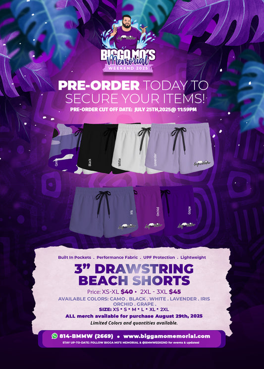 WOMEN'S 3INCH DRAWSTRING SHORTS
