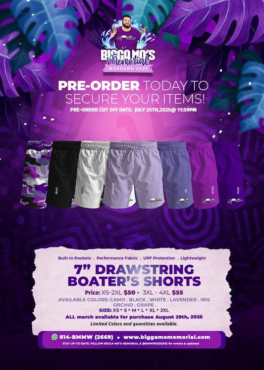 DRAWSTRING BOATER'S SHORTS - 6" INSEAM