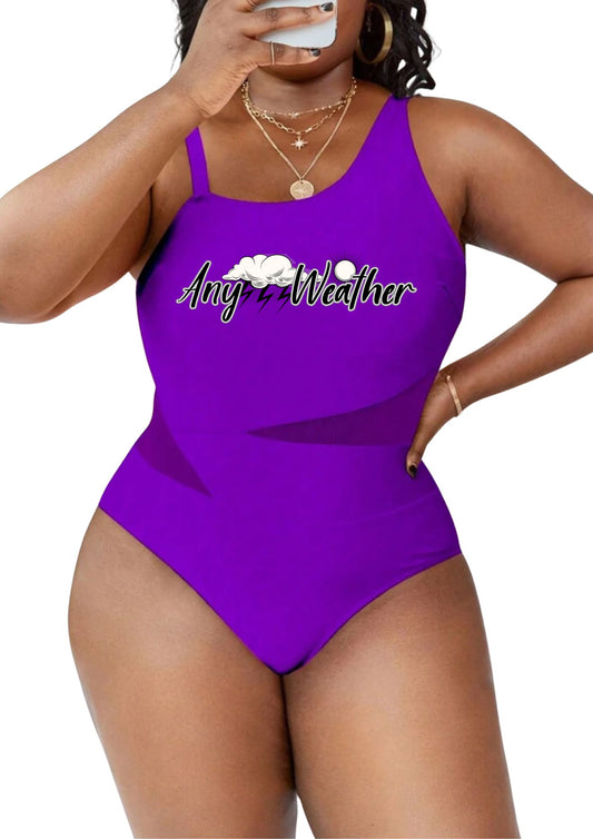 SHEER CUT OUT ONE SHOULDER- PLUS SIZE