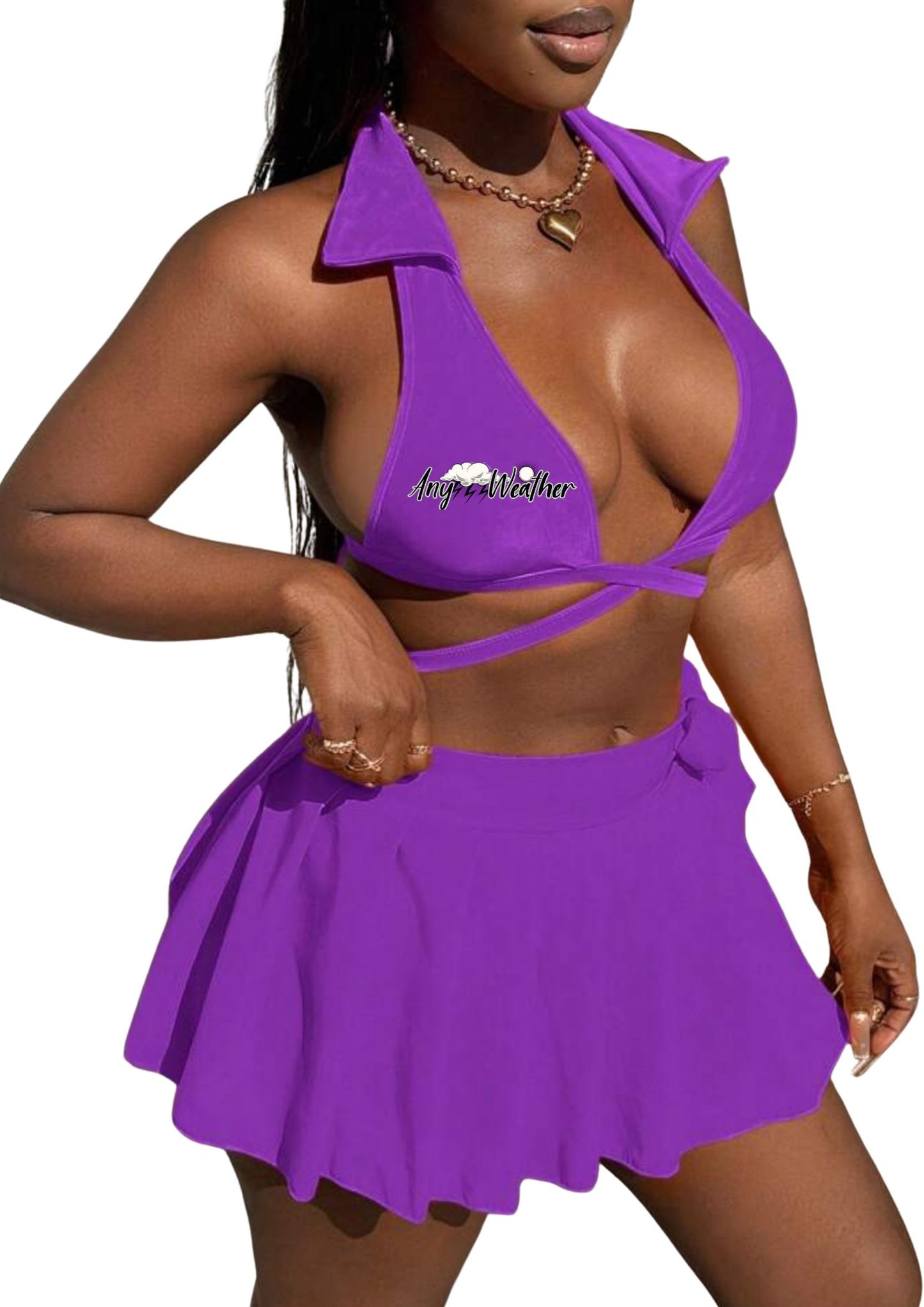 3 PIECE WRAP COLLAR BIKINI